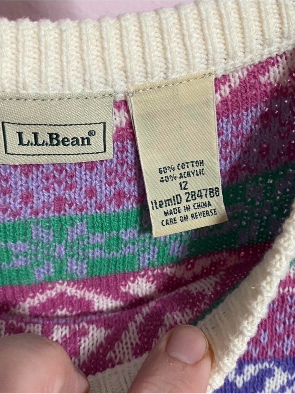 Vintage L L Bean Nordic Sweaterdress Cottagecore Vibes - Picture 7 of 7